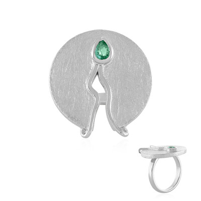 Ethiopian Emerald Silver Ring (MONOSONO COLLECTION)