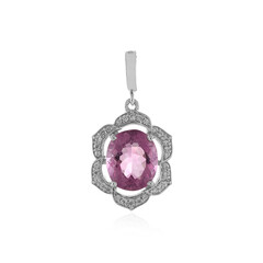 Mexican Pink Fluorite Silver Pendant