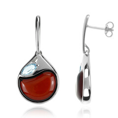 Amber Silver Earrings