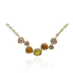 Yellow Sapphire Silver Necklace