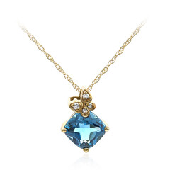 10K London Blue Topaz Gold Necklace