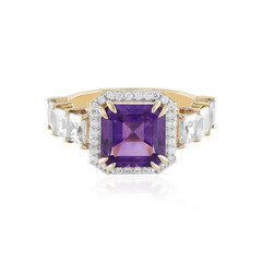 9K Zambian Amethyst Gold Ring (SUHANA)