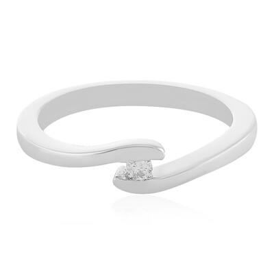 I2 (H) Diamond Silver Ring