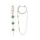 Zambian Emerald Silver Earrings (Gems en Vogue)