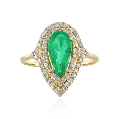 18K Ethiopian Emerald Gold Ring (AMAYANI)