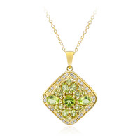 Burmese Peridot Silver Necklace