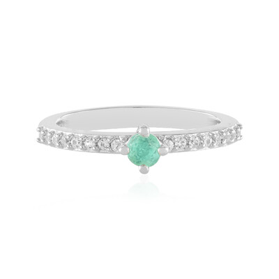 Colombian Emerald Silver Ring