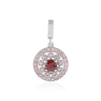 Mahogany Zircon Silver Pendant