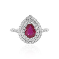 Bemainty Ruby Silver Ring