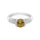 Yellow Zircon Silver Ring