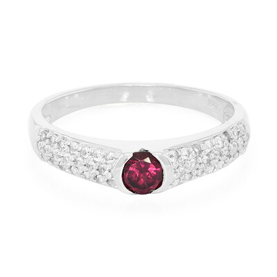 Brazilian Rhodolite Silver Ring