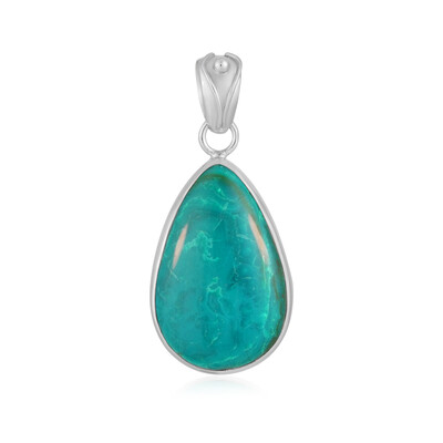 Blue Atacama Opal Silver Pendant