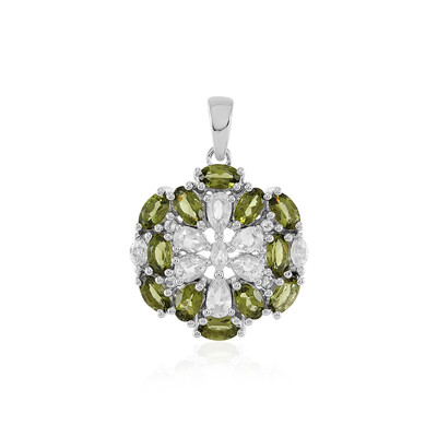 Moldavite Silver Pendant