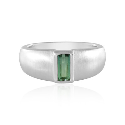 Benedito Green Tourmaline Silver Ring (Adela Silber)