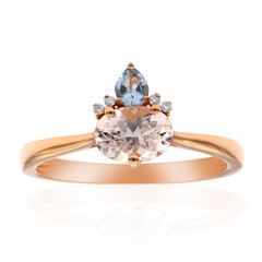 18K AAA Morganite Gold Ring (CIRARI)