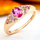 9K Rubellite Gold Ring