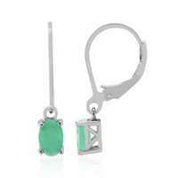 Brazilian Emerald Silver Earrings