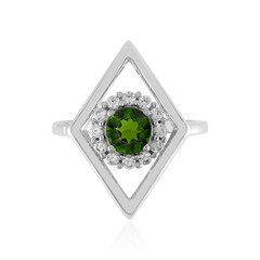 Russian Diopside Silver Ring