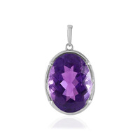 Zambian Amethyst Silver Pendant