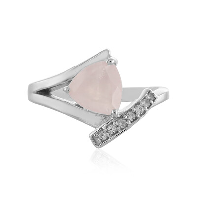 Rose Quartz Silver Ring