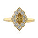 Yellow Zircon Silver Ring