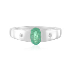 Russian Emerald Silver Ring