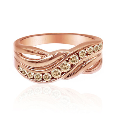 9K SI1 Argyle Rose De France Diamond Gold Ring (Annette)