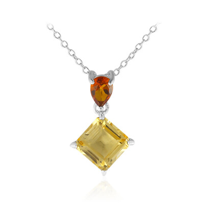 Citrine Silver Necklace