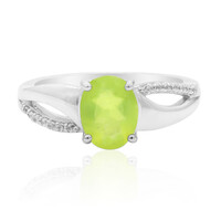 Brazilian Green Opal Silver Ring