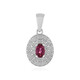 Nigerian Pink Tourmaline Silver Pendant