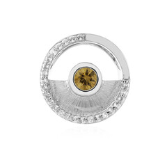 Yellow Zircon Silver Pendant