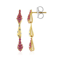 Burmese Ruby Silver Earrings (Gems en Vogue)