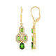 Russian Diopside Silver Earrings