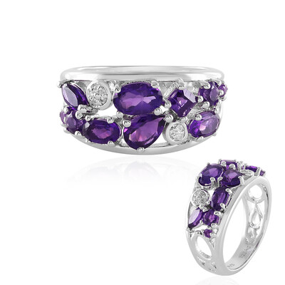 Zambian Amethyst Silver Ring