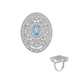 Sky Blue Topaz Silver Ring