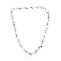 White Freshwater Pearl Silver Necklace (TPC)