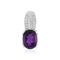 Zambian Amethyst Silver Pendant