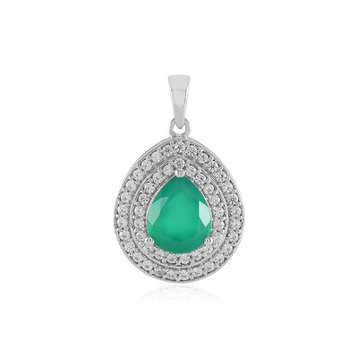 Green Onyx Silver Pendant