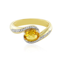 Yellow Beryl Silver Ring