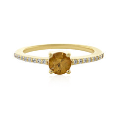 Yellow Zircon Silver Ring