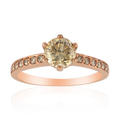 18K VS1 Argyle Rose De France Diamond Gold Ring