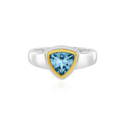 Swiss Blue Topaz Silver Ring