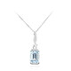 10K AAA Brazilian Aquamarine Gold Necklace