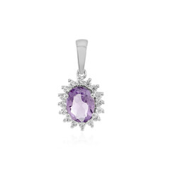 Rose de France Amethyst Silver Pendant