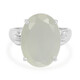 White Moonstone Silver Ring