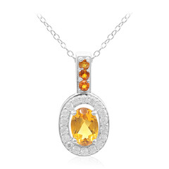 Madeira Citrine Silver Necklace