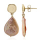 Peach Freshwater Pearl Silver Earrings (TPC)