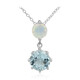 Sky Blue Topaz Silver Necklace