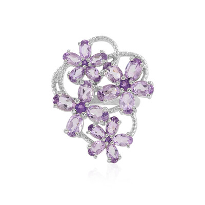 Rose de France Amethyst Silver Ring