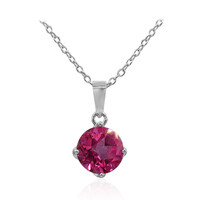 Hot Pink Mystic Topaz Silver Necklace